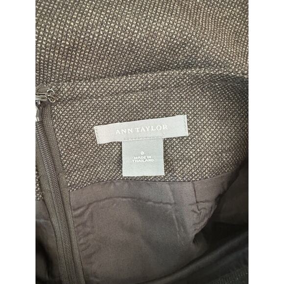 Ann Taylor Dark Brown Wool Pleated Pencil Skirt Womens Sz 8 Dark Academia Career - Picture 5 of 6